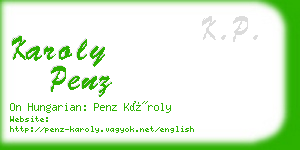 karoly penz business card